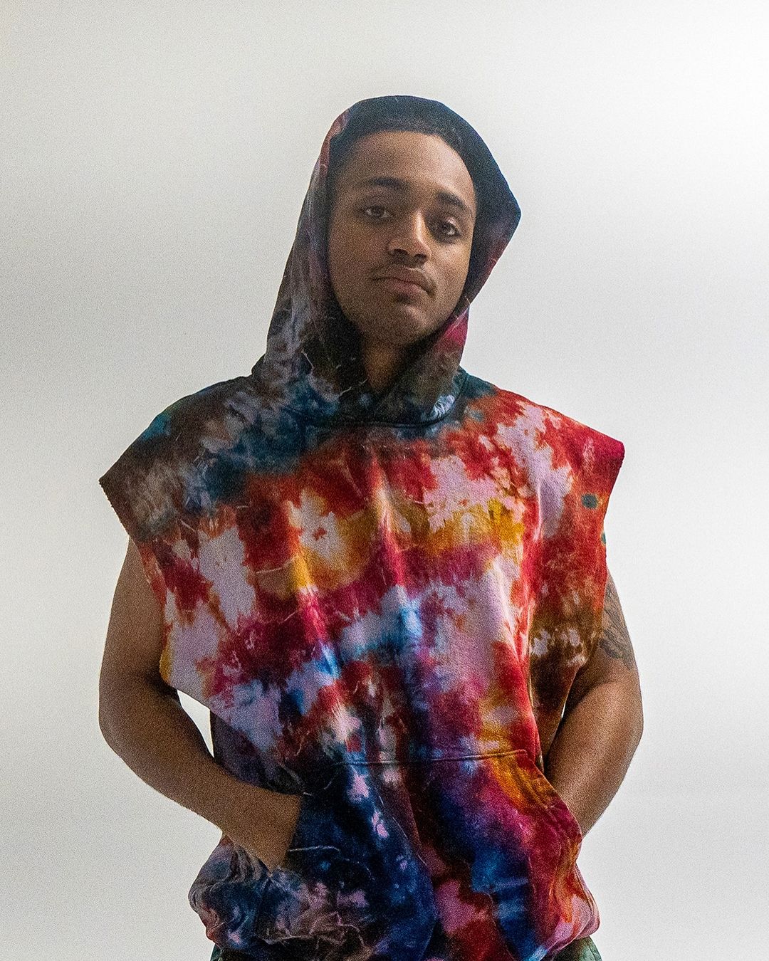 Geode Dye Sleeveless Hoodie